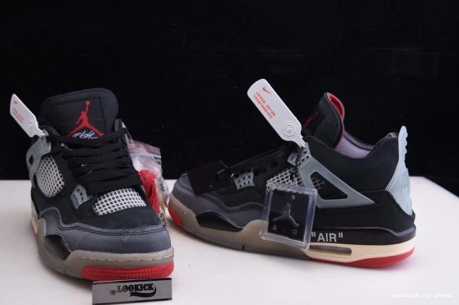 Rep x Off White Bred CV9388-001 4 Retro Air Jordan 0810